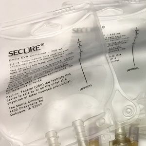 Used 250ml iv bags 2 pcs